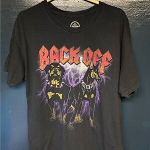 Black t shirt that says back off